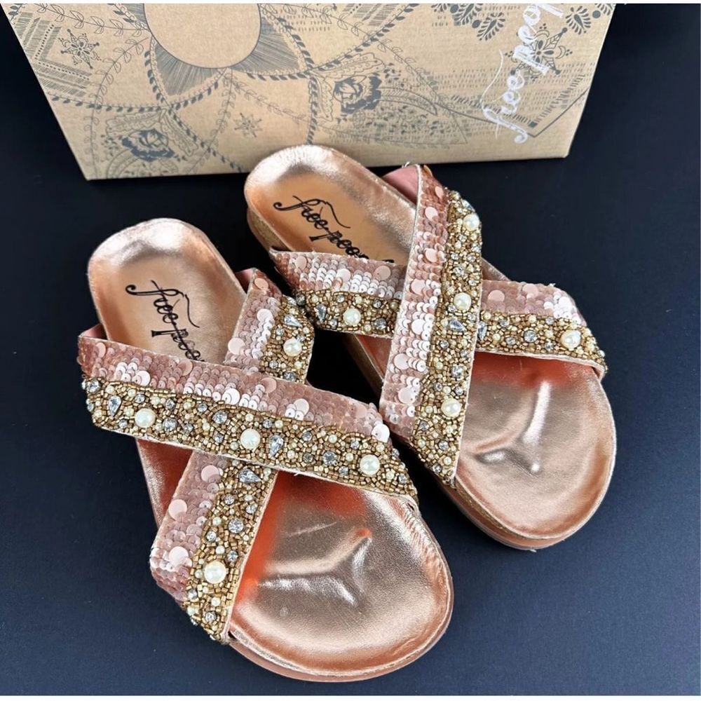 Free People Rose Gold Sandals - Picture 8 of 10